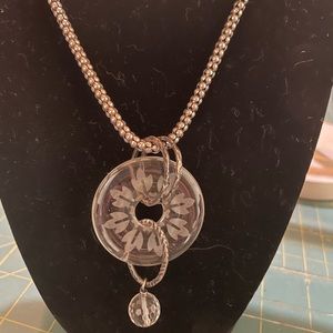 Silpada popcorn chain and glass pendant